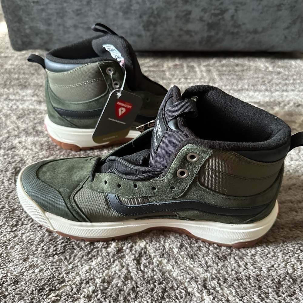 NWT Vans Ultrarange UltraCush EXO Hi MTE-1 Shoes Dark Green Mens 8 - Picture 3 of 7